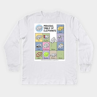 Periodic Table of Elephants Kids Long Sleeve T-Shirt